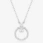 Swarovski Constella Rhodium Plated White Circle Necklace 5692261
