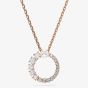 Swarovski Matrix Rose Gold Tone Plated Crystal Pearl Circle Necklace 5692265