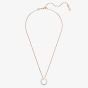 Swarovski Matrix Rose Gold Tone Plated Crystal Pearl Circle Necklace 5692265