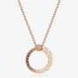 Swarovski Matrix Rose Gold Tone Plated Crystal Pearl Circle Necklace 5692265