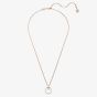 Swarovski Constella Rose Gold Tone Plated Round White Pave Necklace 5692266