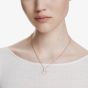 Swarovski Constella Rose Gold Tone Plated Round White Pave Necklace 5692266