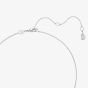 Swarovski Dextera Rhodium Plated White Pave Circle Necklace 5692737