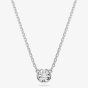 Swarovski Imber Rhodium Plated White Round Necklace 5696039