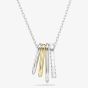 Swarovski Hyperbola Gold & Rhodium Plated Mini Hoop Pendant Necklace 5696626