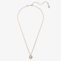 Swarovski Dextera Rose Gold Tone Plated Crystal Circle Necklace 5692257