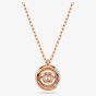 Swarovski Dextera Rose Gold Tone Plated Crystal Circle Necklace 5692257