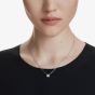 Swarovski Stilla Rhodium Plated Square Cubic Zirconia Necklace 5701903