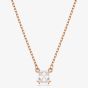 Swarovski Stilla Rose Gold Tone Plated Square Cubic Zirconia Necklace 5701904