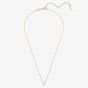 Swarovski Stilla Rose Gold Tone Plated Square Cubic Zirconia Necklace 5701904