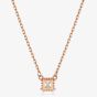 Swarovski Stilla Rose Gold Tone Plated Square Cubic Zirconia Necklace 5701904