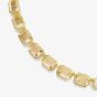 Swarovski Millenia Gold Tone Plated Yellow Octagon Crystal Tennis Necklace 5718674