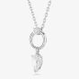 Swarovski Mesmera Rhodium Plated Pear Cut Zirconia Halo Pendant Necklace 5723146