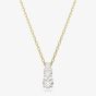 Swarovski Stilla Attract Gold Tone Plated Three Stone Zirconia Pendant Necklace 5723298