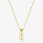 Swarovski Stilla Attract Gold Tone Plated Three Stone Zirconia Pendant Necklace 5723298
