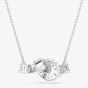 Swarovski Matrix Rhodium Plated White Zirconia Knot Necklace 5728553
