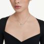 Swarovski Matrix Rhodium Plated White Zirconia Knot Necklace 5728553