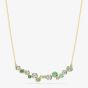 Swarovski Constella Gold Tone Plated Green & White Crystal Necklace 5732247
