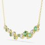 Swarovski Constella Gold Tone Plated Green & White Crystal Necklace 5732247