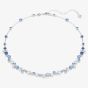 Swarovski Constella Rhodium Plated Mixed Cut Blue Crystal Necklace 5732255