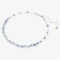 Swarovski Constella Rhodium Plated Mixed Cut Blue Crystal Necklace 5732255