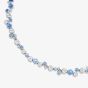 Swarovski Constella Rhodium Plated Mixed Cut Blue Crystal Necklace 5732255