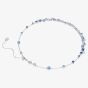 Swarovski Constella Rhodium Plated Mixed Cut Blue Crystal Necklace 5732255
