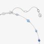 Swarovski Constella Rhodium Plated Mixed Cut Blue Crystal Necklace 5732255