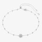Swarovski Una Rhodium Plated Round White Crystal Necklace 5733116