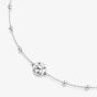 Swarovski Una Rhodium Plated Round White Crystal Necklace 5733116