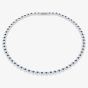 Swarovski Una Angelic Rhodium Plated Blue & White Crystal Tennis Necklace 5733402