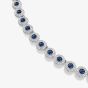 Swarovski Una Angelic Rhodium Plated Blue & White Crystal Tennis Necklace 5733402