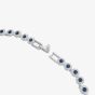 Swarovski Una Angelic Rhodium Plated Blue & White Crystal Tennis Necklace 5733402