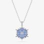 Swarovski Magic Rhodium Plated Blue Zirconia Snowflake Pendant Necklace 5735399