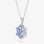 Swarovski Magic Rhodium Plated Blue Zirconia Snowflake Pendant Necklace 5735399