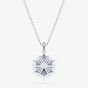 Swarovski Magic Rhodium Plated Blue Zirconia Snowflake Pendant Necklace 5735399