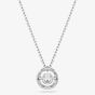 Swarovski Constella Rhodium Plated Dancing Stone Necklace 5738247