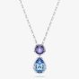 Swarovski Chroma Rhodium Plated Mixed Cut Crystal Pendant Necklace 5738473