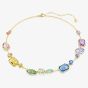 Swarovski Gema Gold Tone Plated Multicoloured Crystal Necklace 5741584