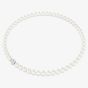 Swarovski Matrix Rhodium Plated White Crystal Pearl Necklace 5747746