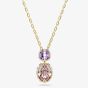 Swarovski Chroma Gold Plated Mixed Cut Crystal Pendant Necklace 5741586