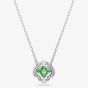 Swarovski Una Angelic Rhodium Plated Green Clover Pendant 5757785