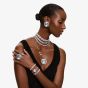 Swarovski Una Angelic Rhodium Plated Cushion Cut Multi Halo Necklace 5751326