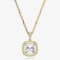 Swarovski Una Angelic 18ct Yellow Gold Cushion Cut Halo Pendant 5764761