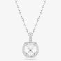 Swarovski Una Angelic Rhodium Plated Cushion Cut Halo Pendant 5754340