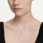 Swarovski Una Angelic Rhodium Plated Cushion Cut Halo Pendant 5754340