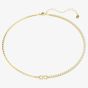 Swarovski Matrix 18ct Yellow Gold Plated Half Tennis Necklace 5747717