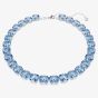 Swarovski Millenia Rhodium Plated Cushion Cut Blue Necklace 5760058