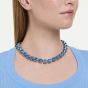 Swarovski Millenia Rhodium Plated Cushion Cut Blue Necklace 5760058