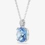 Swarovski Millenia Rhodium Plated Cushion Cut Blue Pendant 5760057